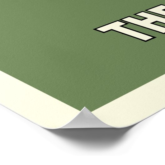 ポスターを知る人 – 緑 ポスター (角)