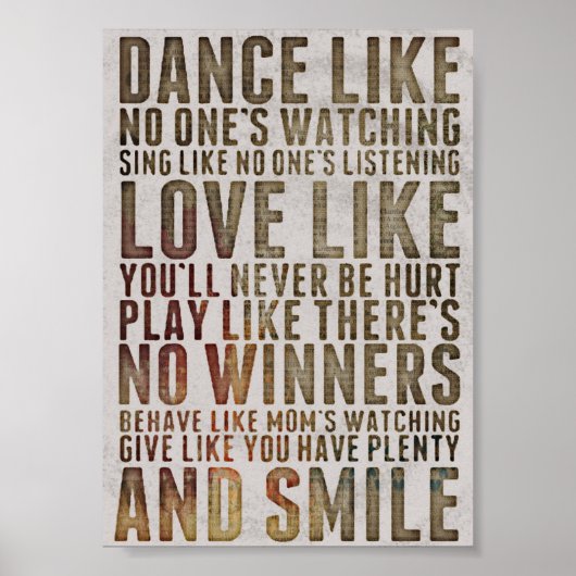 ポスターを見る人がいないようなモチベーションのダンス ポスター (正面)