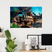 ポスターを見聞る ポスター (ホームオフィス)