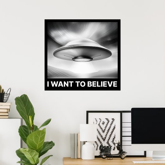 ポスターを貼り信じたい ポスター (ホームオフィス)