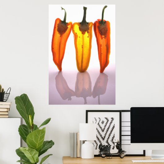 ポスターを通して光で半分にペッパー ポスター (ホームオフィス)