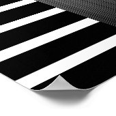 ポスターアジア赤白黒竹フローラ3 ポスター (角)