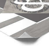 ポスターアンパサンド灰色動揺して白 ポスター (角)