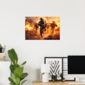 ポスターアート軍隊アクションシーン ポスター (ホームオフィス)