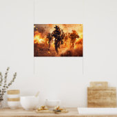 ポスターアート軍隊アクションシーン ポスター (キッチン)