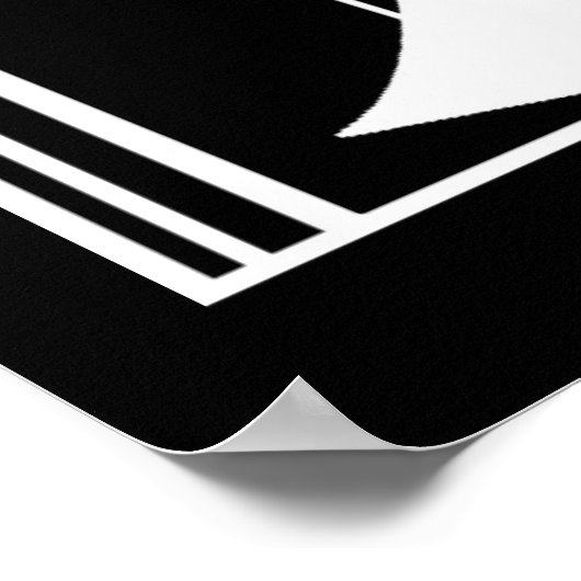 ポスターアールデコレディ白黒復帰 ポスター (角)