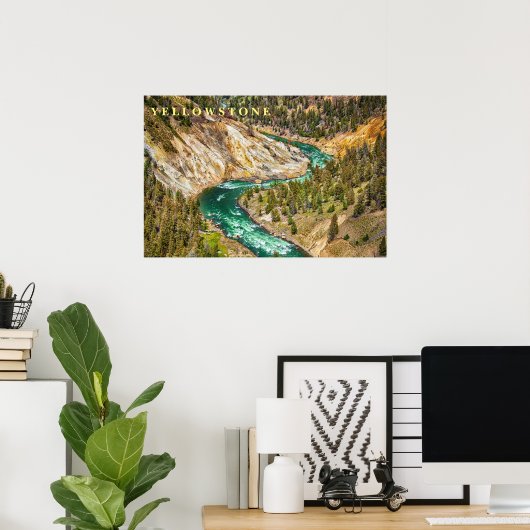 ポスターイエローストーンリバーキャニオン ポスター (ホームオフィス)