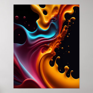 ポスターカラー混合グラフの色混合ガイド ポスター