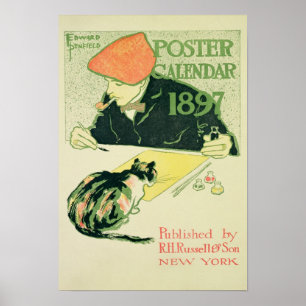 ポスターカレンダー、パブ。 R.H.ラッセル及び息子によって、1897年 ポスター