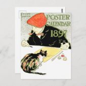 ポスターカレンダー – Edward Penfield -ヴィンテージキャットアート ポストカード (正面/裏面)