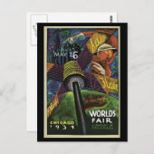 ポスターカード-シカゴ万国博覧会-1934 ポストカード (正面/裏面)