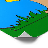 ポスターキッズフレンズ最高の女子ブルー ポスター (角)