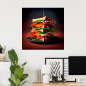 ポスタークラブサンドイッチ ポスター (ホームオフィス)