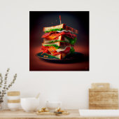 ポスタークラブサンドイッチ ポスター (キッチン)