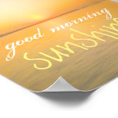 ポスターグッドモーニングサンシャイン引用文海サンライズ ポスター (角)