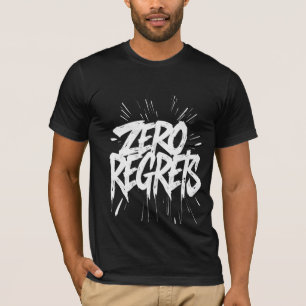 ポスターグランジモノクロはっきりしたDrIPをゼロ後悔 Tシャツ