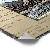 ポスターコラージュのキツネ、歌の歌詞、Yの写真 ポスター (角)