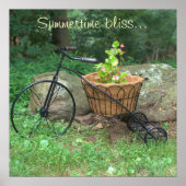 ポスターサイクリックスピンクの花かご ポスター (正面)