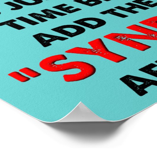 ポスターサインの後におもしろいA症候群を名付ける ポスター (角)