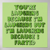 ポスターサインをファートおもしろいして笑う ポスター (正面)