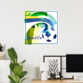 ポスターサッカー24インチx 24インチ ポスター (ホームオフィス)