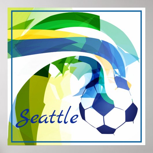 ポスターサッカー24インチx 24インチ ポスター (正面)