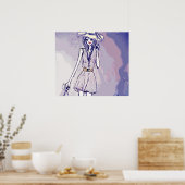 ポスターシーキングファッションイラストレーション ポスター (キッチン)