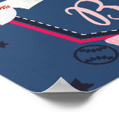 ポスタージェンダーのリビール – 野球または弓 ポスター (角)