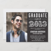 ポスタースタイルの卒業の招待状 招待状 (正面)
