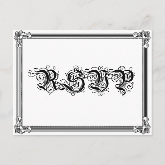 ポスタースタイルレッド&ブラックDIY RSVPポストカード インビテーションポストカード (正面)