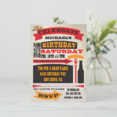 ポスタースタイル50番目の誕生祝い招待状 招待状 (スタンド正面)