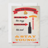 ポスタースタイルBIG 30バースデーパーティ招待状 招待状 (裏面)