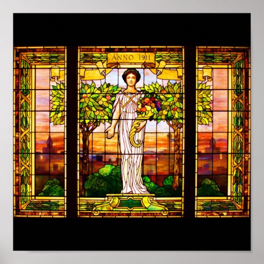 ポスターステンドグラス – ティファニー9 ポスター (正面)