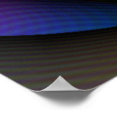 ポスタースパイラルラビリンス、ブルーオレンジとピンク ポスター (角)