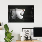 ポスタースワン泳ぎ ポスター (ホームオフィス)