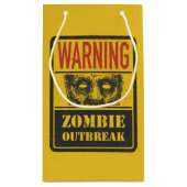 ポスターゾンビの発生。ゾンビ付き看板 スモールペーパーバッグ (裏面)