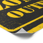 ポスターゾンビの発生。ゾンビ付き看板 ポスター (角)