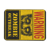 ポスターゾンビの発生。ゾンビ付き看板 マグネット (横)