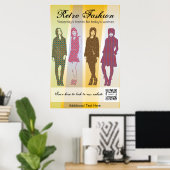 ポスターテンプレートレトロファッション ポスター (ホームオフィス)