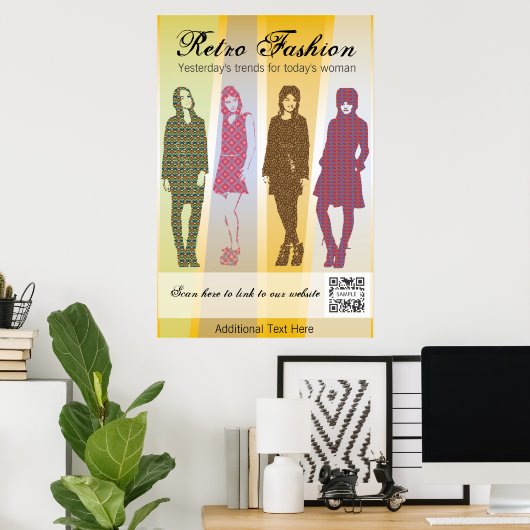 ポスターテンプレートレトロファッション ポスター (ホームオフィス)