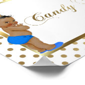 ポスターテーブル署名キャンディテーブル，ホワイト，金ゴールド,8.5x11 ポスター (角)