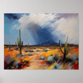 ポスターデザートレイン抽象芸術画像 ポスター