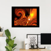 ポスターデジタル抽象芸術アートゴールデンオルブス ポスター (ホームオフィス)