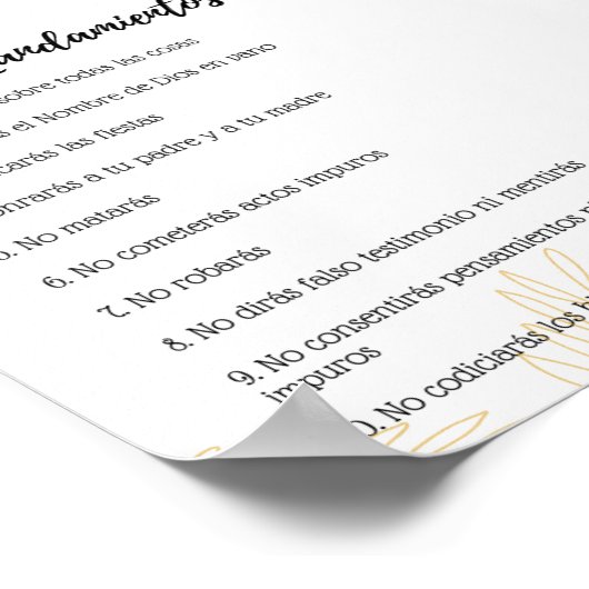 ポスターデロス10マンダミエントスデラレーデディオス ポスター (角)