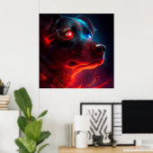 ポスタードッグ ポスター (ホームオフィス)