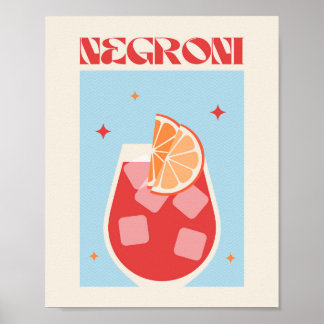 ポスタードリンクカクテルアートNegroni ポスター