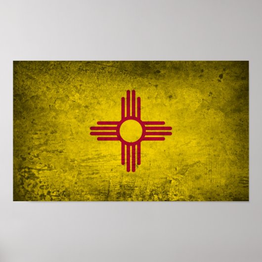 ポスターニューメキシコ国旗 ポスター (正面)