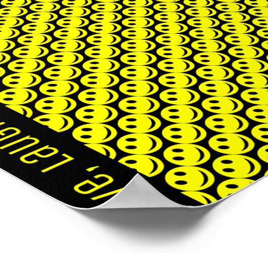 ポスターハッピーアイリング顔カスタム文字 ポスター (角)