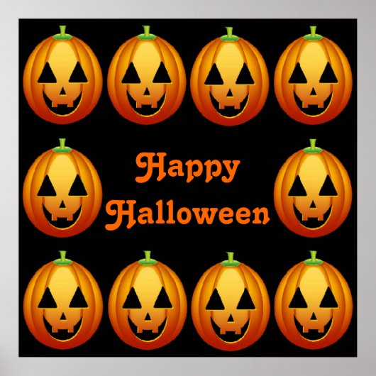 ポスターハッピーハローウィンカボチャ ポスター (正面)
