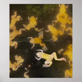 ポスターバックパック写真サイエンスフロッグスイミング ポスター